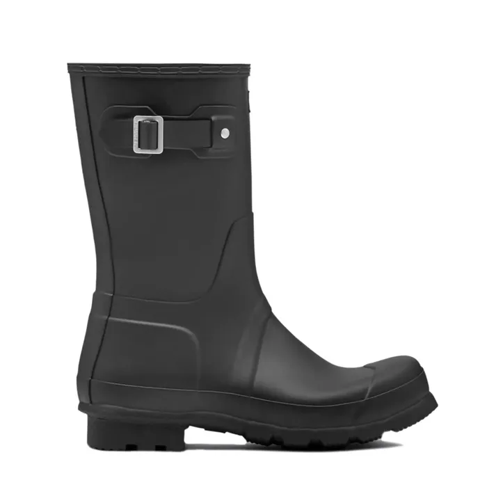Men Rain Boots Hunter Boots Original Short Rain Boots Black