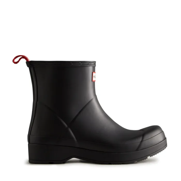 Men Rain Boots Hunter Boots PLAY Short Rain Boots Black