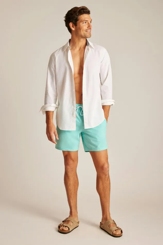 Men Riviera Recycled Swim Trunks Aqua Splash Bonobos Swim Trunks