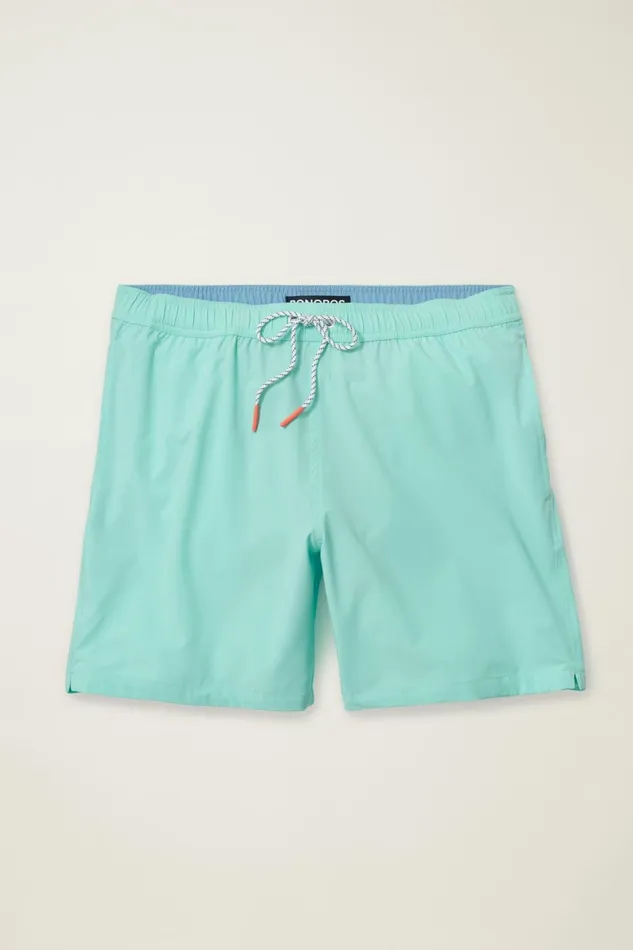 Men Riviera Recycled Swim Trunks Aqua Splash Bonobos Swim Trunks