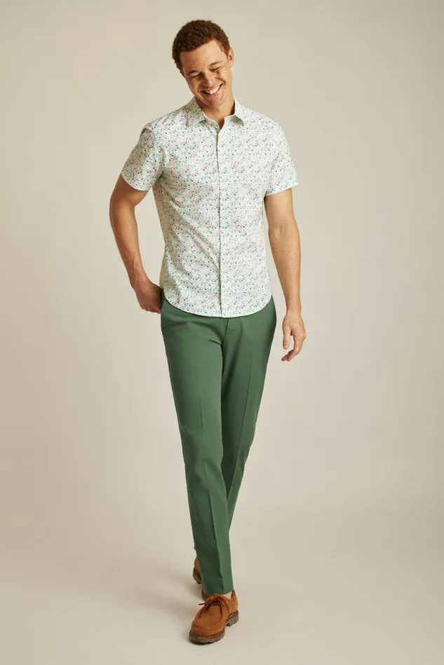 Men Riviera Short Sleeve Shirt Beach Glass Floral Fest Bonobos Casual Shirts