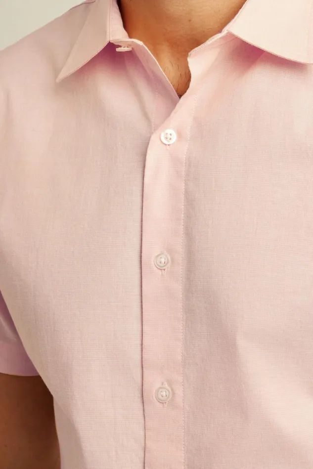 Men Riviera Short Sleeve Shirt Cantaloupe End On End Bonobos Casual Shirts
