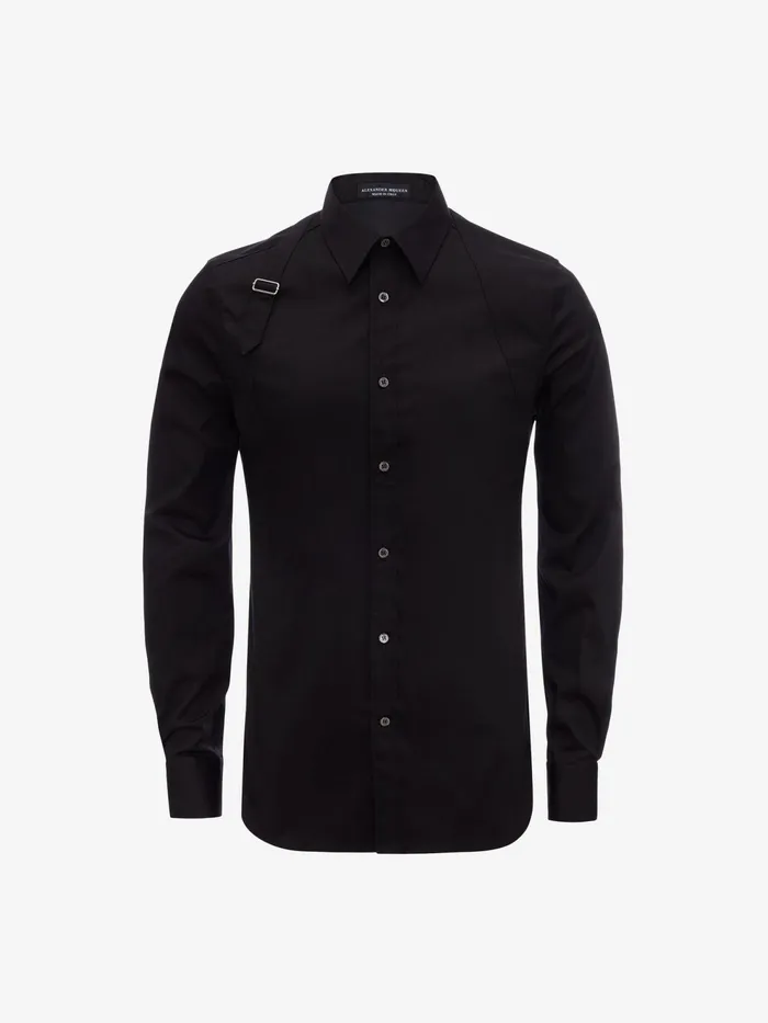 Men Shirts Alexander McQueen Harness Shirt Black