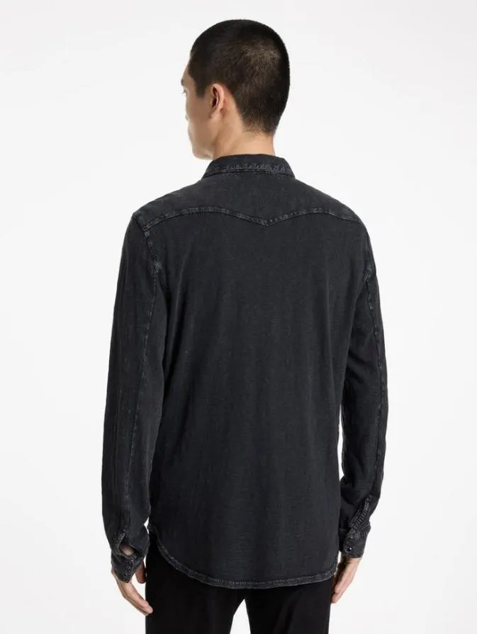 Men Shirts John Varvatos ARVON WESTERN SHIRT Charcoal
