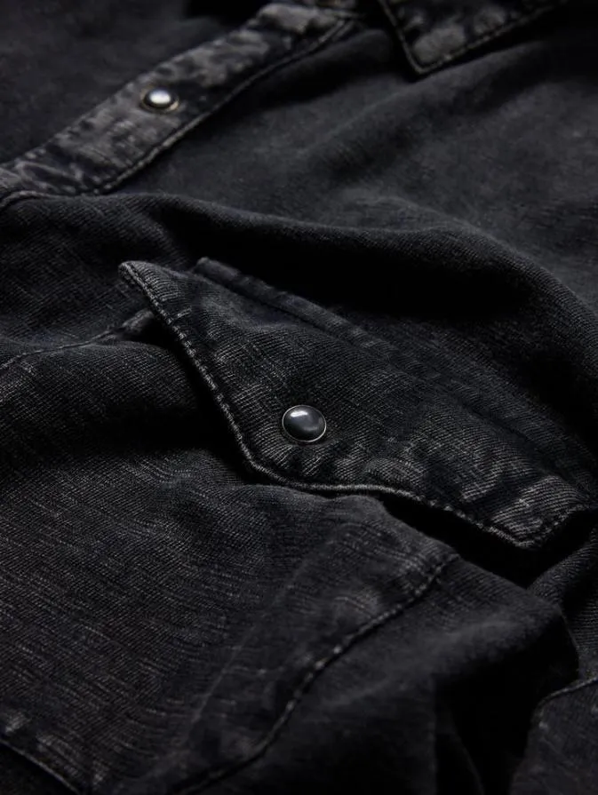 Men Shirts John Varvatos ARVON WESTERN SHIRT Charcoal