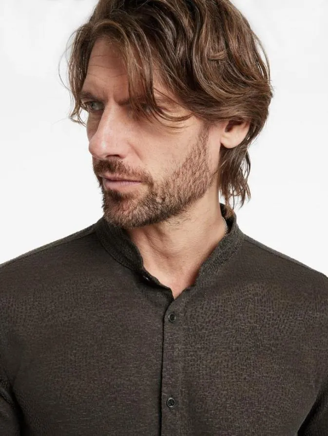 Men Shirts John Varvatos VALDEZ SHIRT Drill Olive