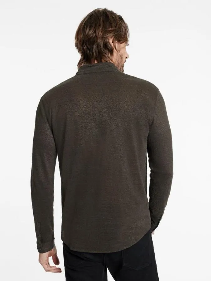 Men Shirts John Varvatos VALDEZ SHIRT Drill Olive
