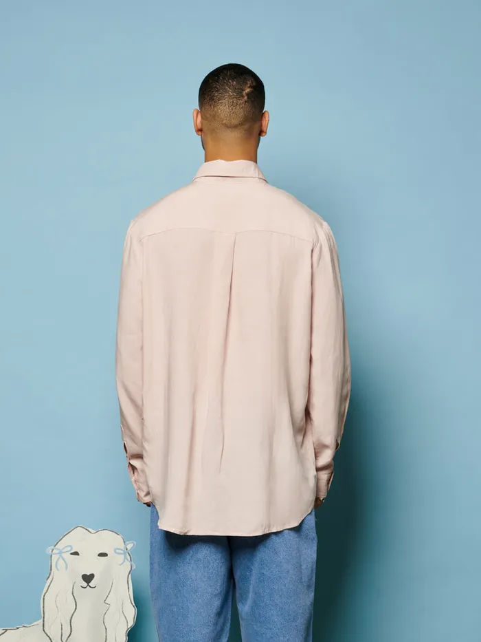 Men Sister Jane Shirts Penny Embroidered Bow Shirt Dusty Pink