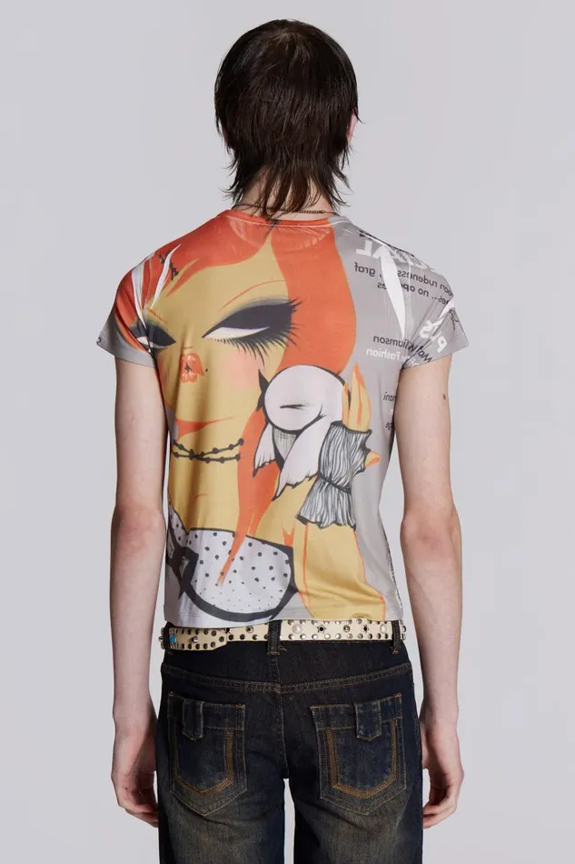 Men Sleazenation Cartoon Print Tee Jaded London TShirts and Vests