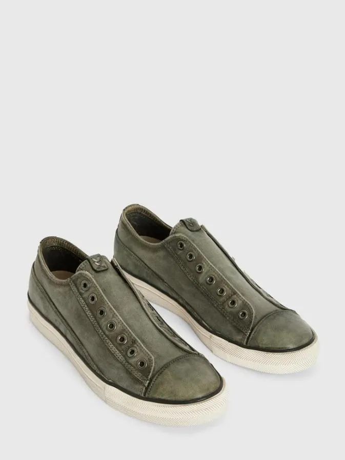 Men Sneakers John Varvatos VULC LACELESS LOW TOP 8211 CANVAS Greyblk Prn