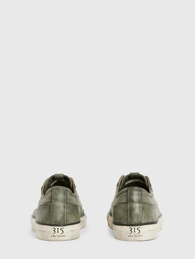 Men Sneakers John Varvatos VULC LACELESS LOW TOP 8211 CANVAS Greyblk Prn