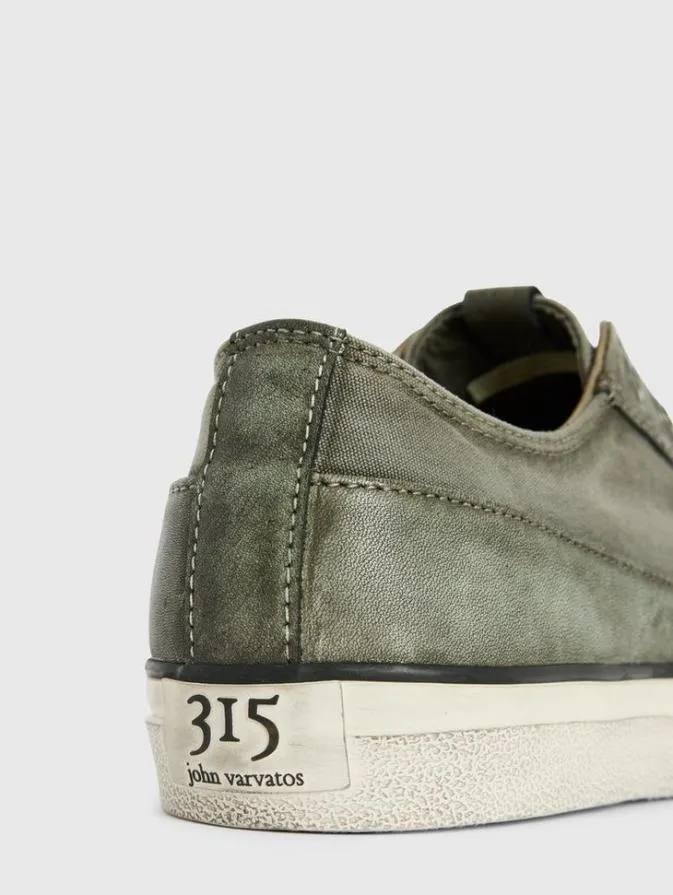 Men Sneakers John Varvatos VULC LACELESS LOW TOP 8211 CANVAS Greyblk Prn