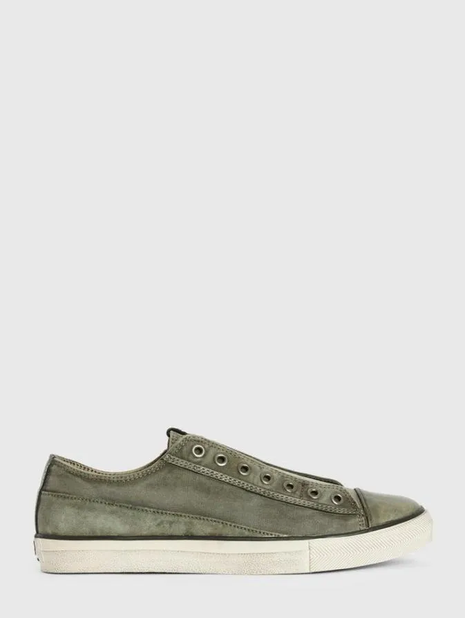 Men Sneakers John Varvatos VULC LACELESS LOW TOP 8211 CANVAS Greyblk Prn