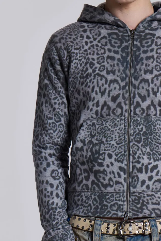 Men Snow Leopard Mini Monster Hoodie Jaded London Hoodies and Sweatshirts