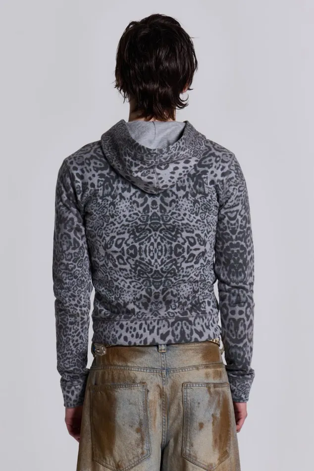 Men Snow Leopard Mini Monster Hoodie Jaded London Hoodies and Sweatshirts
