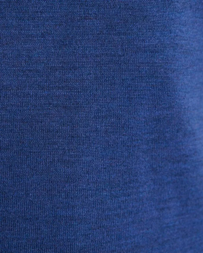 Men Sportscraft Knitwear Henry Merino Quarter Zip Knit Lapis