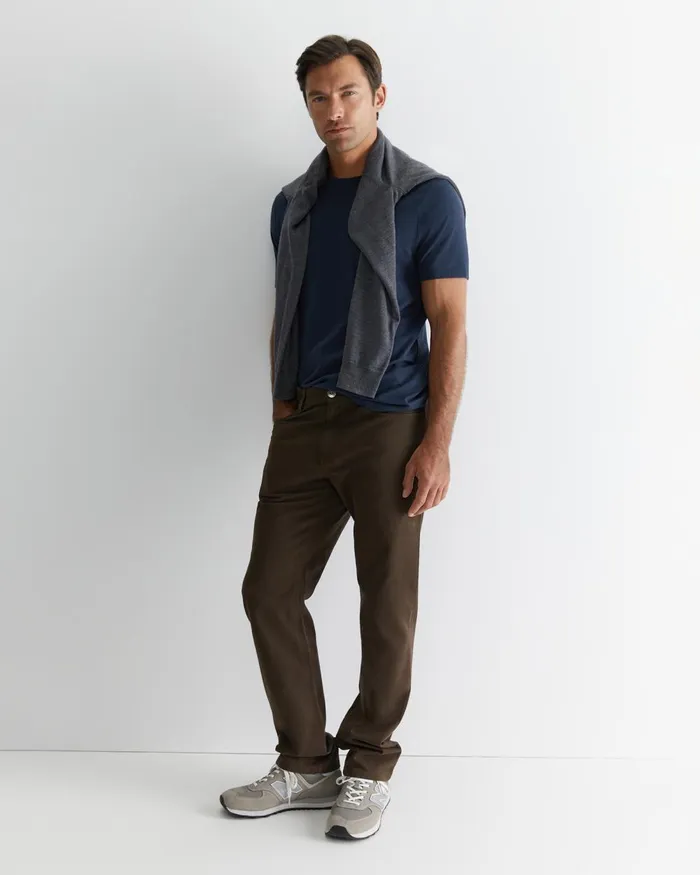 Men Sportscraft Pants Bedford Jean Chocolate