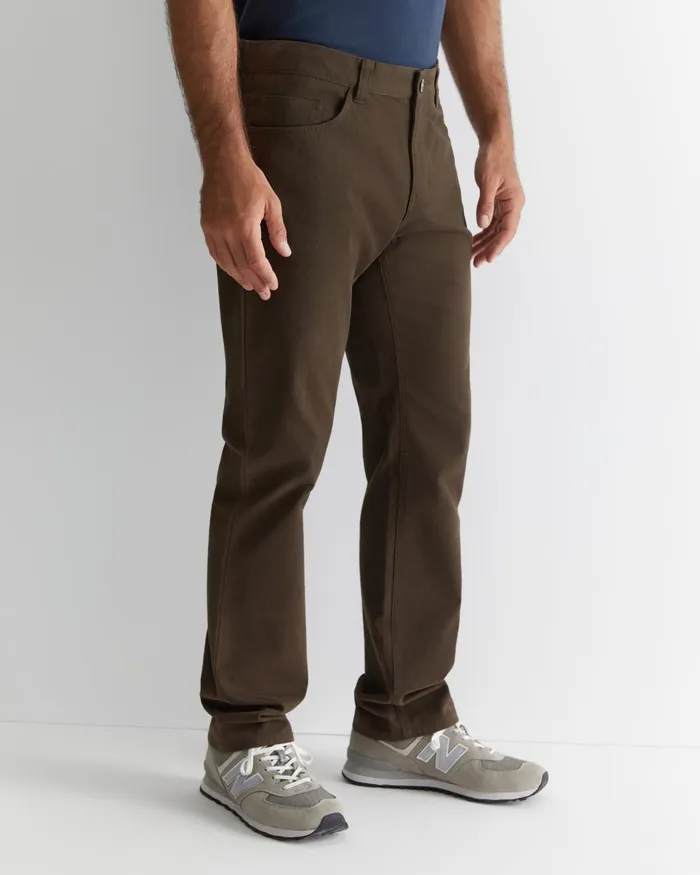 Men Sportscraft Pants Bedford Jean Chocolate