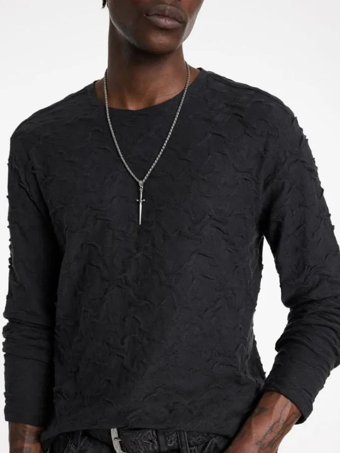 Men Sweaters John Varvatos CRUZEIRO CREW Black