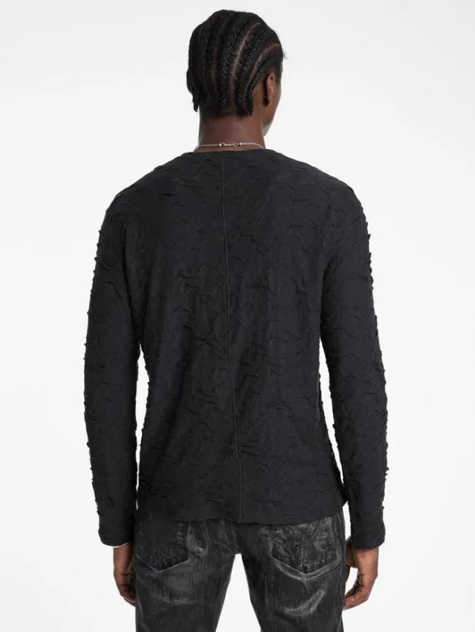 Men Sweaters John Varvatos CRUZEIRO CREW Black
