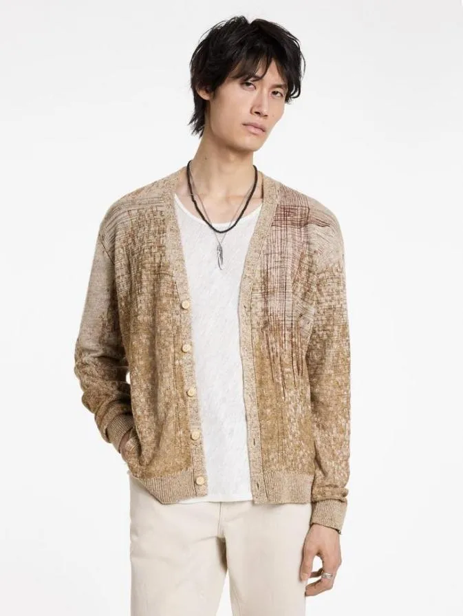 Men Sweaters John Varvatos MARITA CARDIGAN Espresso