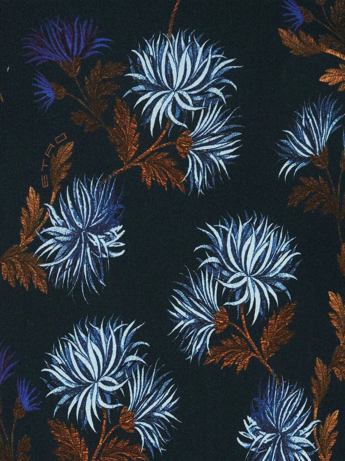Men TShirt With Dahlias AllOver Etro TShirts