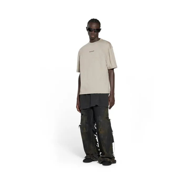 Men Tshirts Balenciaga Balenciaga Back Tshirt Medium Fit In Black
