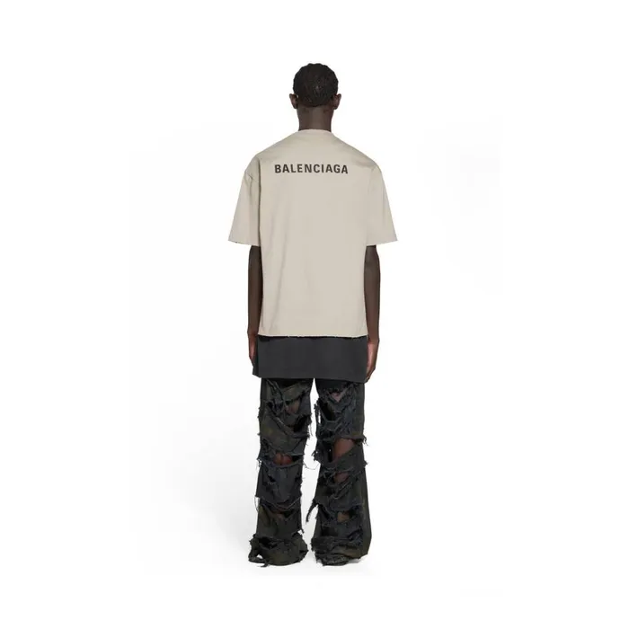 Men Tshirts Balenciaga Balenciaga Back Tshirt Medium Fit In Black
