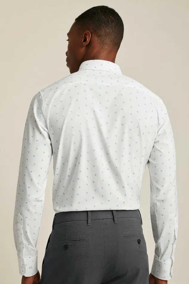 Men Tech Button Down Shirt Little Blue Biplanes Bonobos Casual Shirts
