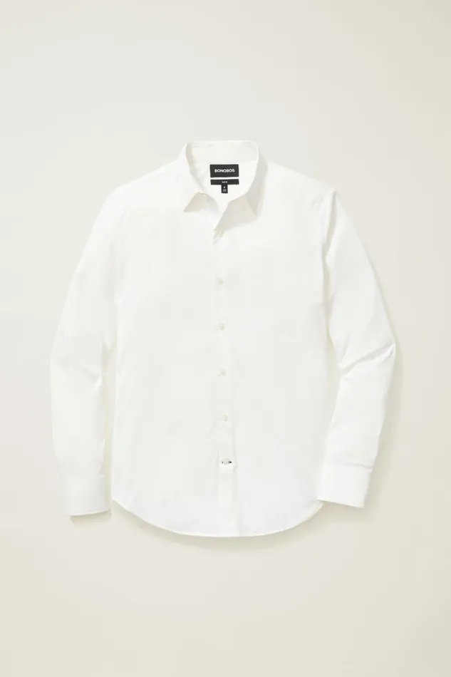 Men Tech Button Down Shirt White Bonobos Casual Shirts