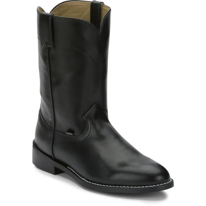 MEN Temple 10034 Roper Black Justin Boots Western