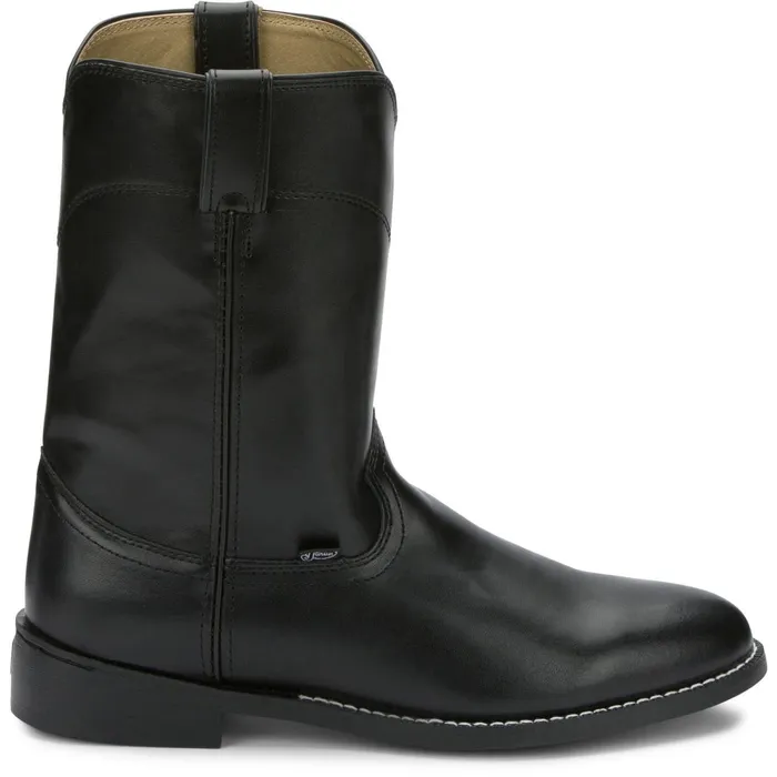 MEN Temple 10034 Roper Black Justin Boots Western
