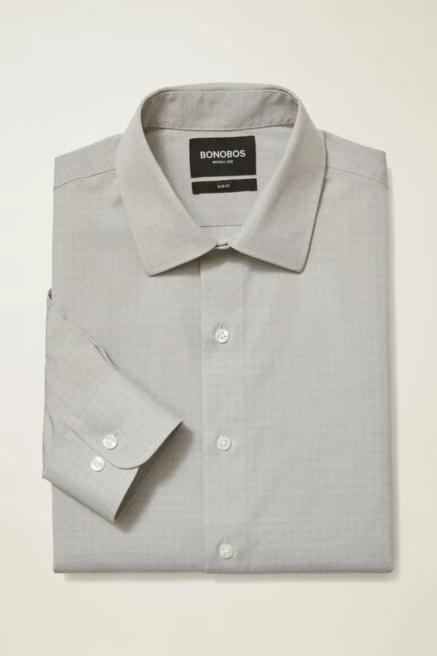 Men The Desk To Dinner Shirt Grey Multi Dot Bonobos Business Casual Shirts