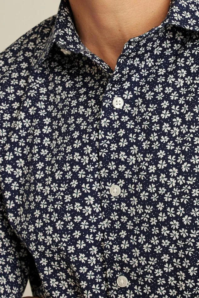 Men The Desk To Dinner Shirt Navy Bernard Floral Bonobos Business Casual Shirts