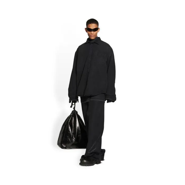 Men Tops and Shirts Balenciaga Balenciaga Padded Shirt In Black