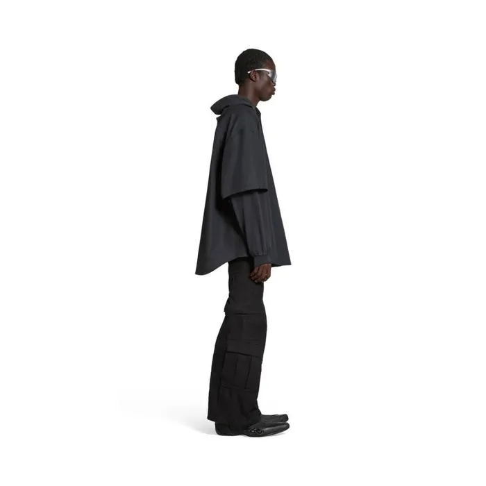 Men Tops and Shirts Balenciaga Unity Sports Icon Patched Shirt Large Fit In Black