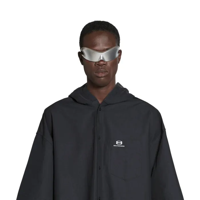 Men Tops and Shirts Balenciaga Unity Sports Icon Patched Shirt Large Fit In Black
