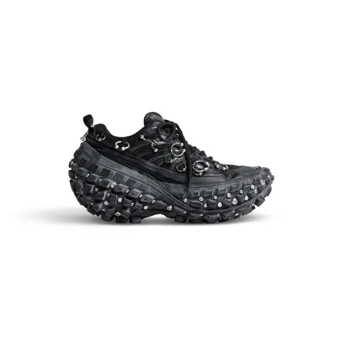 Men Trainers Balenciaga Bouncer Screw Trainers With Piercings In Black