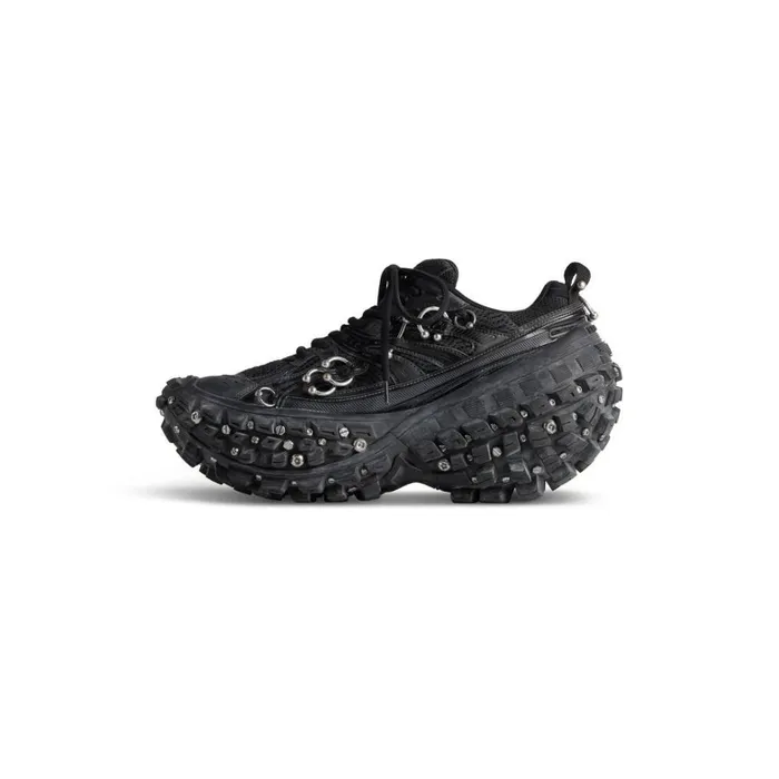 Men Trainers Balenciaga Bouncer Screw Trainers With Piercings In Black