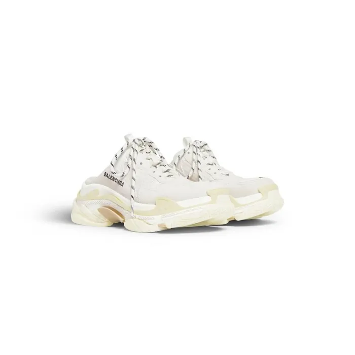 Men Trainers Balenciaga Triple S Mule In White