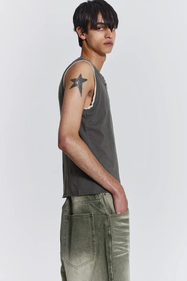 Men Troupe Layered Tank Jaded London TShirts and Vests
