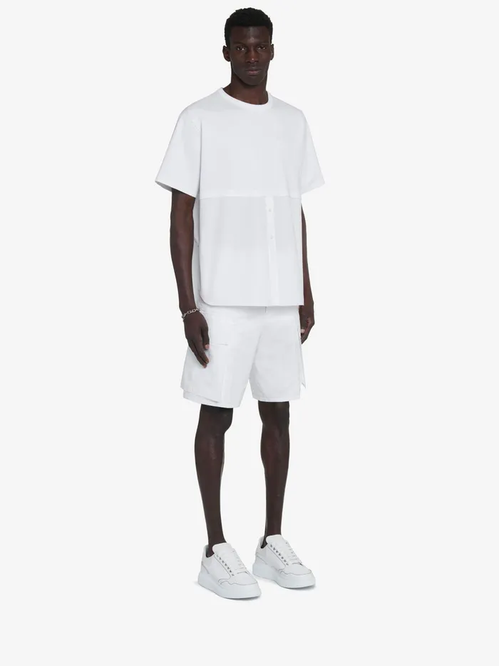 Men Trousers Alexander McQueen Cargo Shorts White