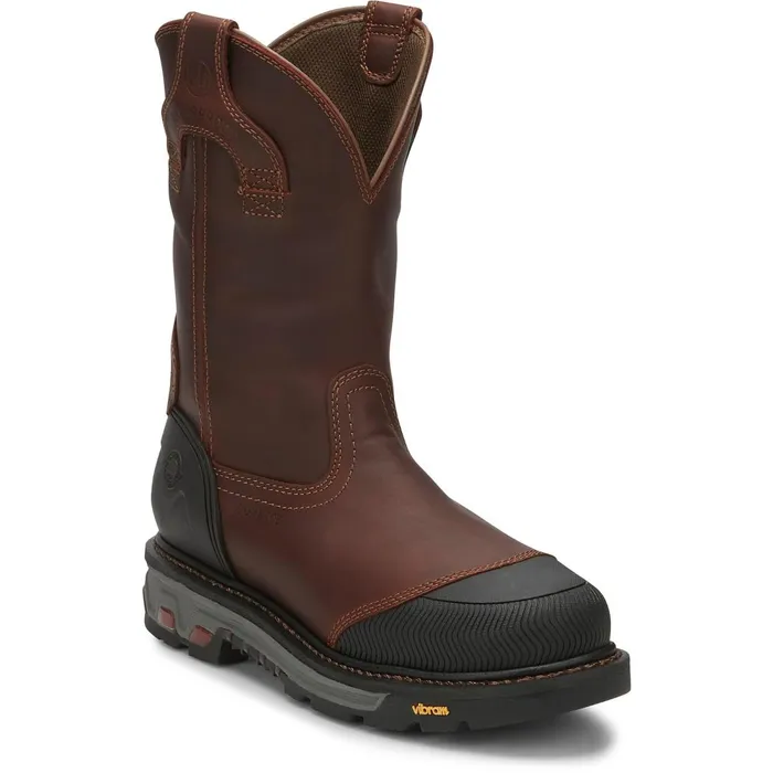 MEN Warhawk II 11034 Waterproof Nano Comp Toe Chestnut Justin Boots Work