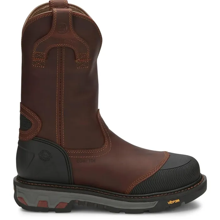 MEN Warhawk II 11034 Waterproof Nano Comp Toe Chestnut Justin Boots Work