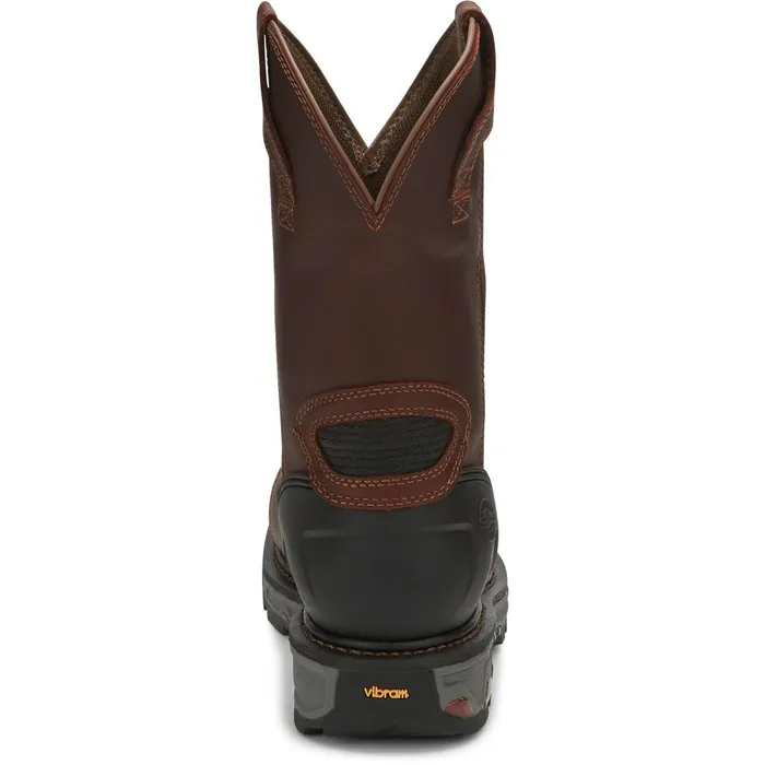 MEN Warhawk II 11034 Waterproof Nano Comp Toe Chestnut Justin Boots Work