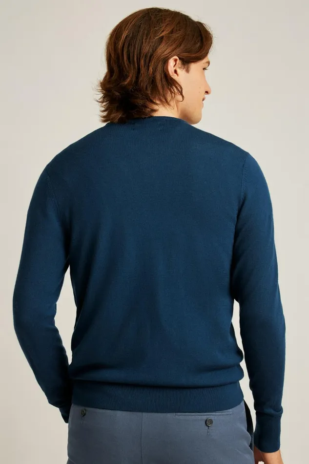 Men Washable Merino Crew Neck Sweater Navy Bonobos Crew and VNeck Sweaters