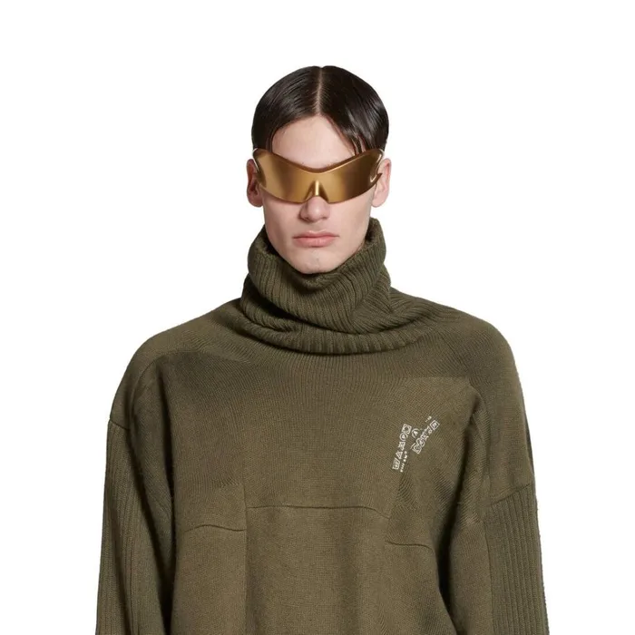 MenWomen Knitwear Balenciaga Balenciaga Upcycled Socks Sweater In Dark Green