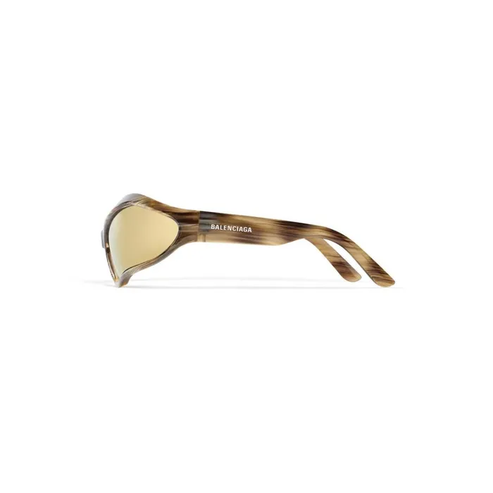 MenWomen Sunglasses Balenciaga Fennec Oval Sunglasses In Bronze