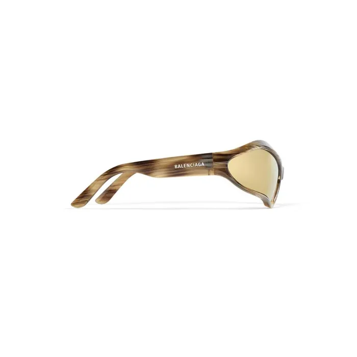 MenWomen Sunglasses Balenciaga Fennec Oval Sunglasses In Bronze