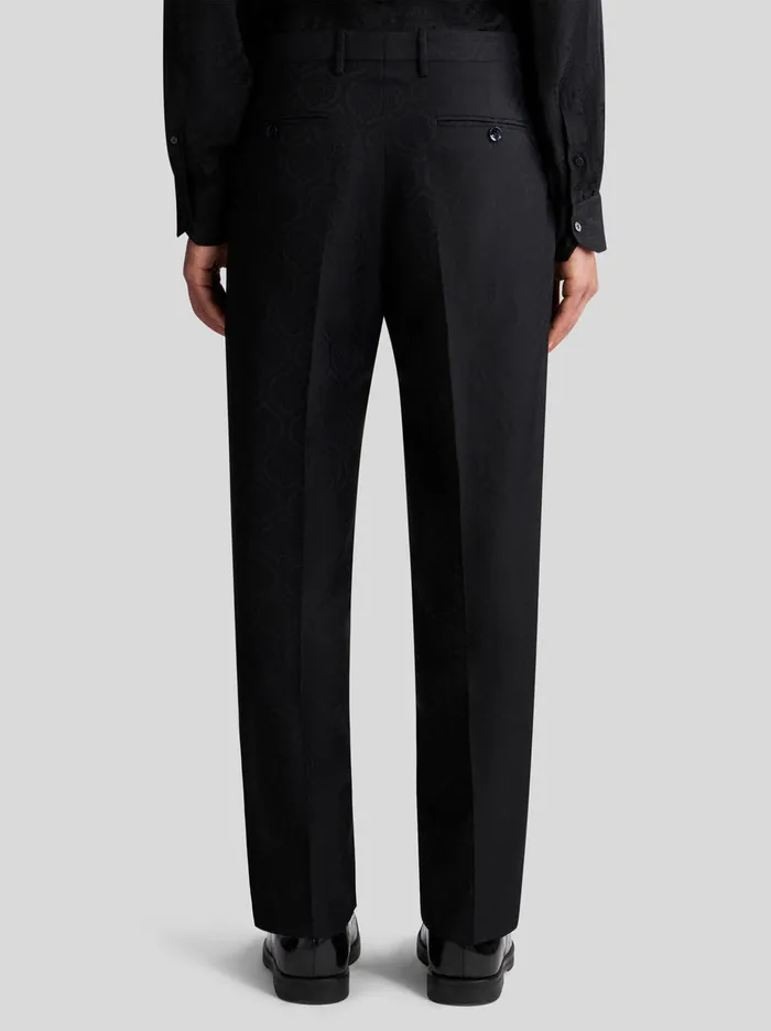 Men Wool And Cotton Jacquard Trousers Etro Trousers